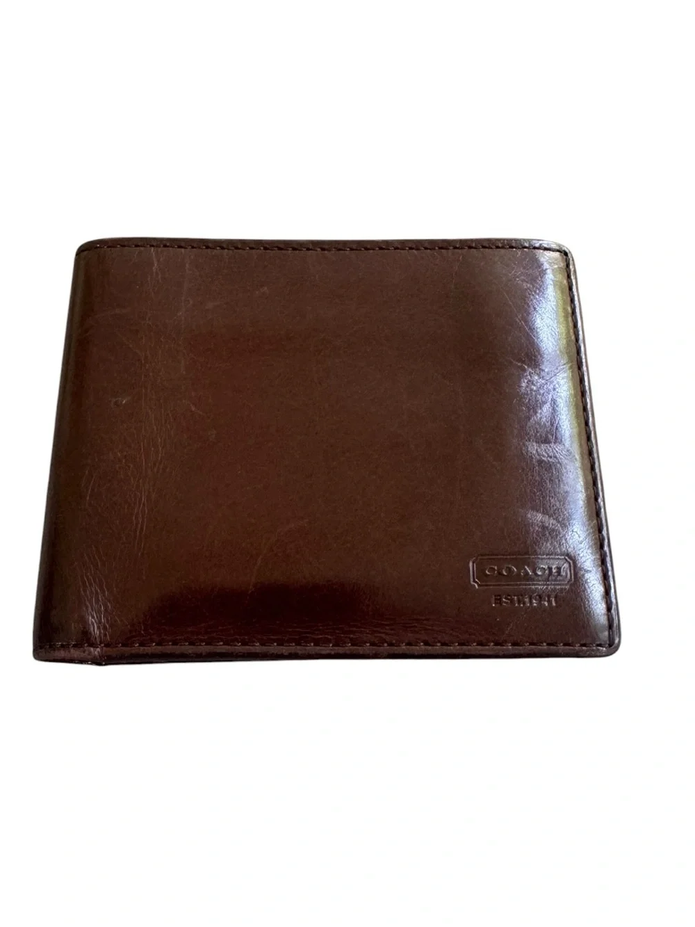 Coach men’s Bifold Dark Brown Leather Wallet